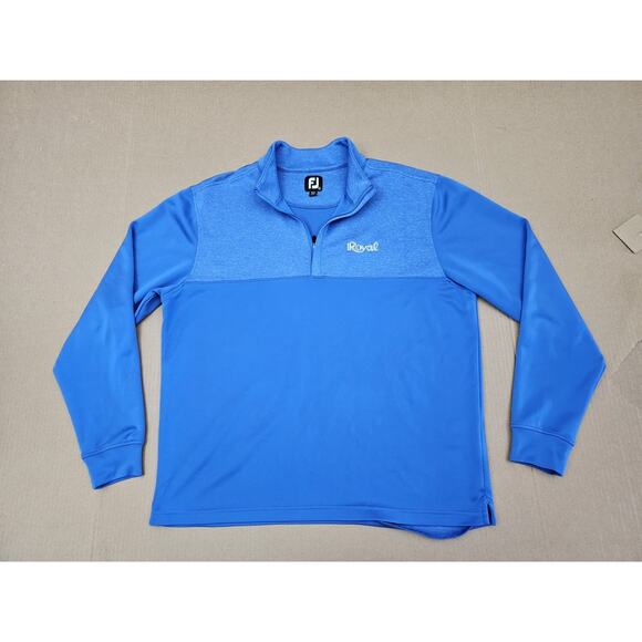 FootJoy Vest Mens Large Heather Yoke Blue 1/2 Zip Pullover Golf Outdoors - Picture 2 of 16